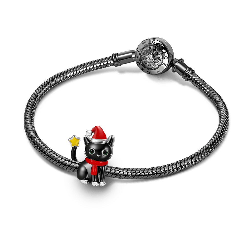 Gnoce Christmas Black Cat Glow-in-the-Dark Charm_3