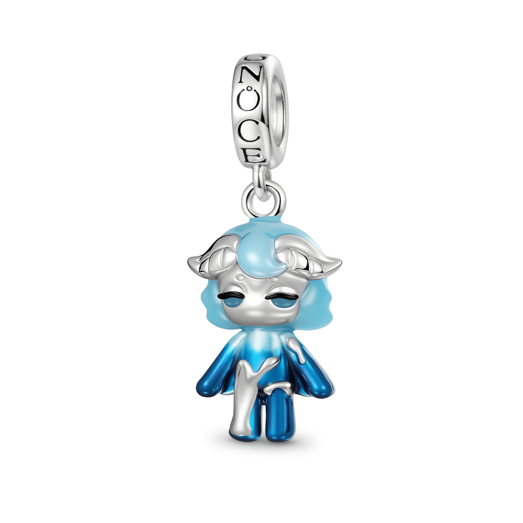 Gnoce Halloween Blue-hued Celestial Angel Pendant Dangle Charm_1