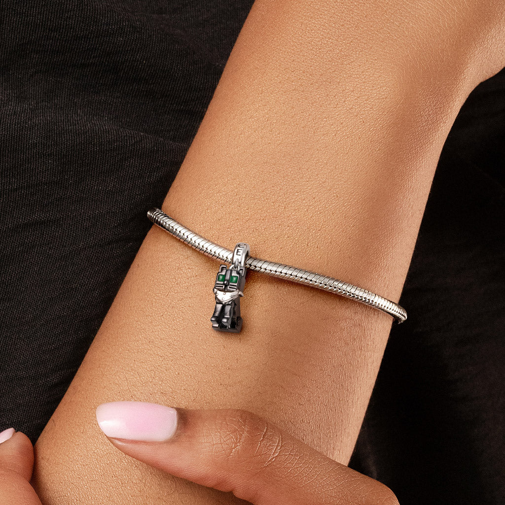 Gnoce Pixel Halloween Black Cat Glow-in-the-Dark Pendant Dangle Charm_2