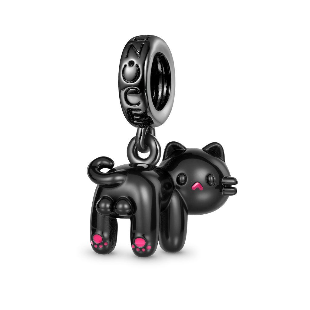 Gnoce Black Cat's Butt Pendant Dangle Charm_1