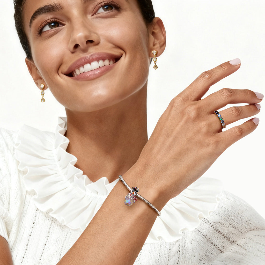 Gnoce Christmas Snowman Globe Charm_4