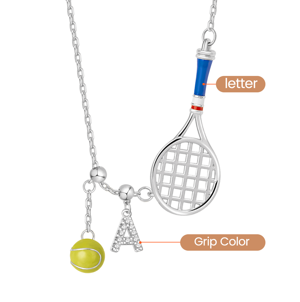 Gnoce Personalized Tennis Ball Racket Necklace_3