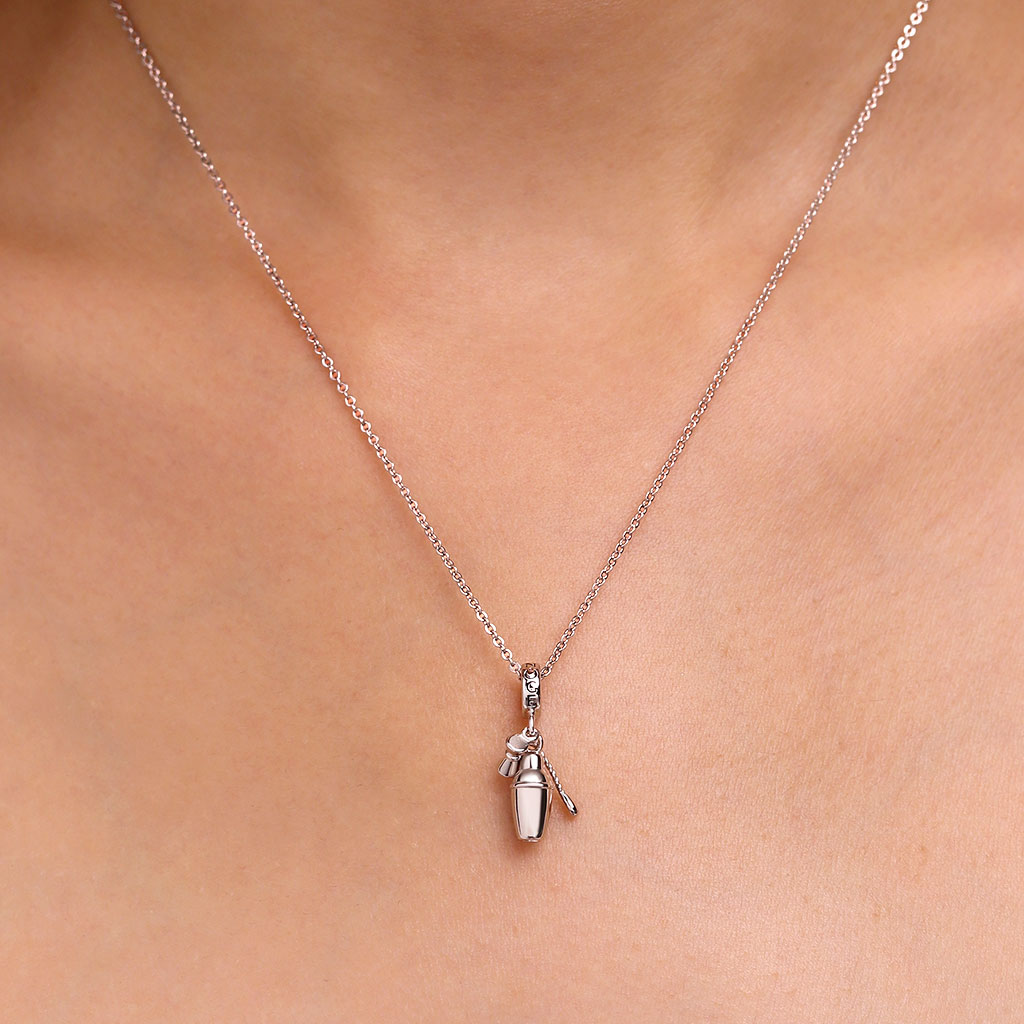 Gnoce Cocktail Shaker Suit Pendant Dangle Charm_2