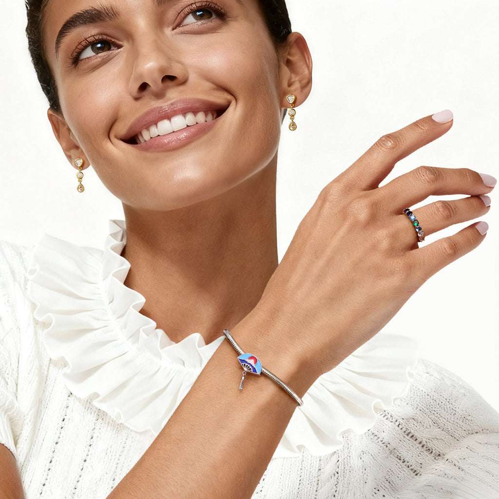 Gnoce Japan Mount Fuji Japan Customized Blessings Fan Charm_4