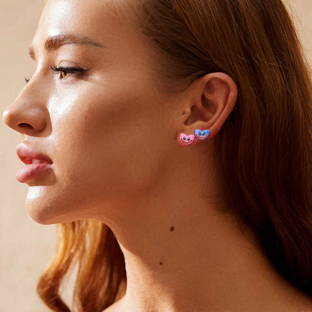 Gnoce Poppy Playtime Huggy Wuggy & Kissy Missy Stud Earrings_4