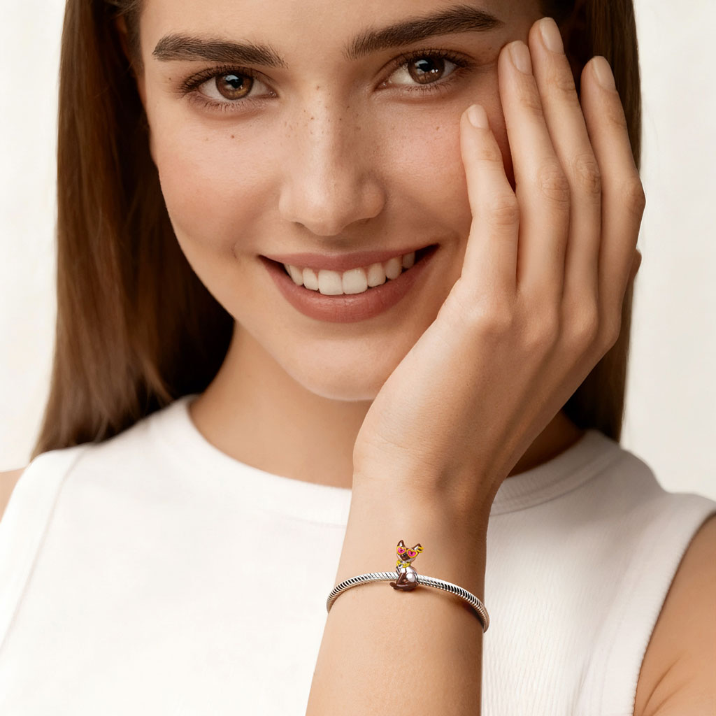 Gnoce Fashionable Siamese Cat Pendant Dangle Charm_4