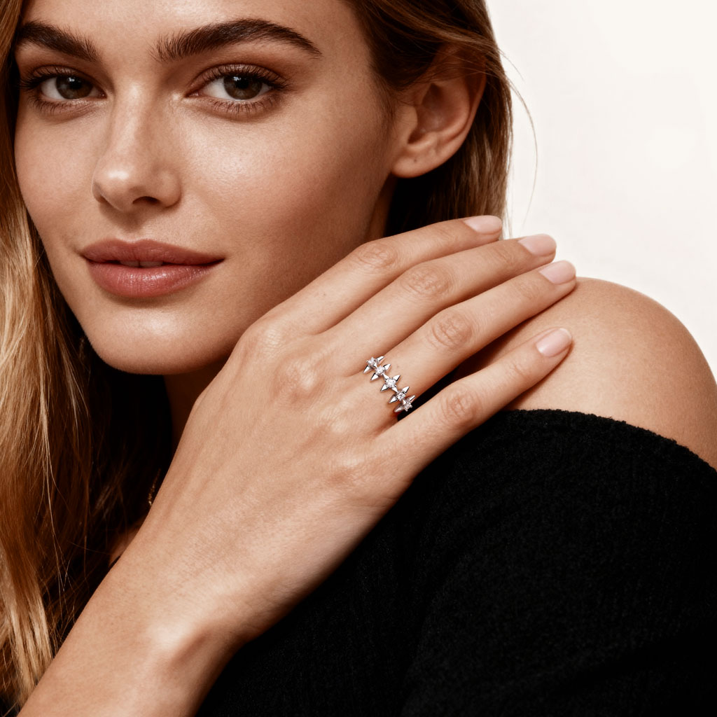 Gnoce Pave Diamond Spear Ring_3