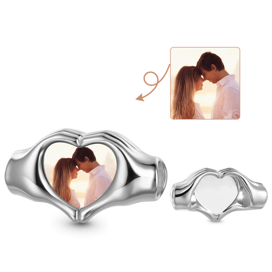 Gnoce Personalized Heart Hands Photo Charm_1