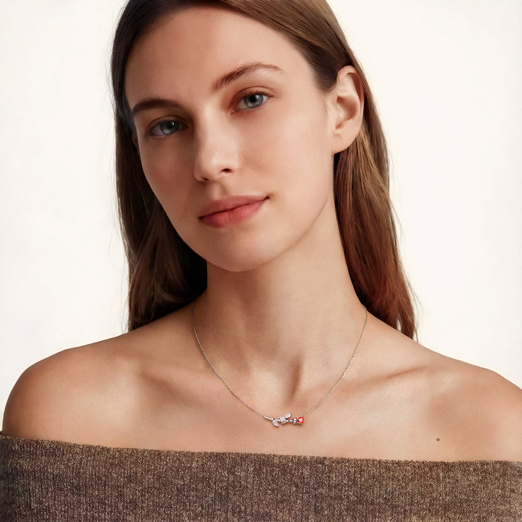 Gnoce Elegant Rose Flower Necklace_3