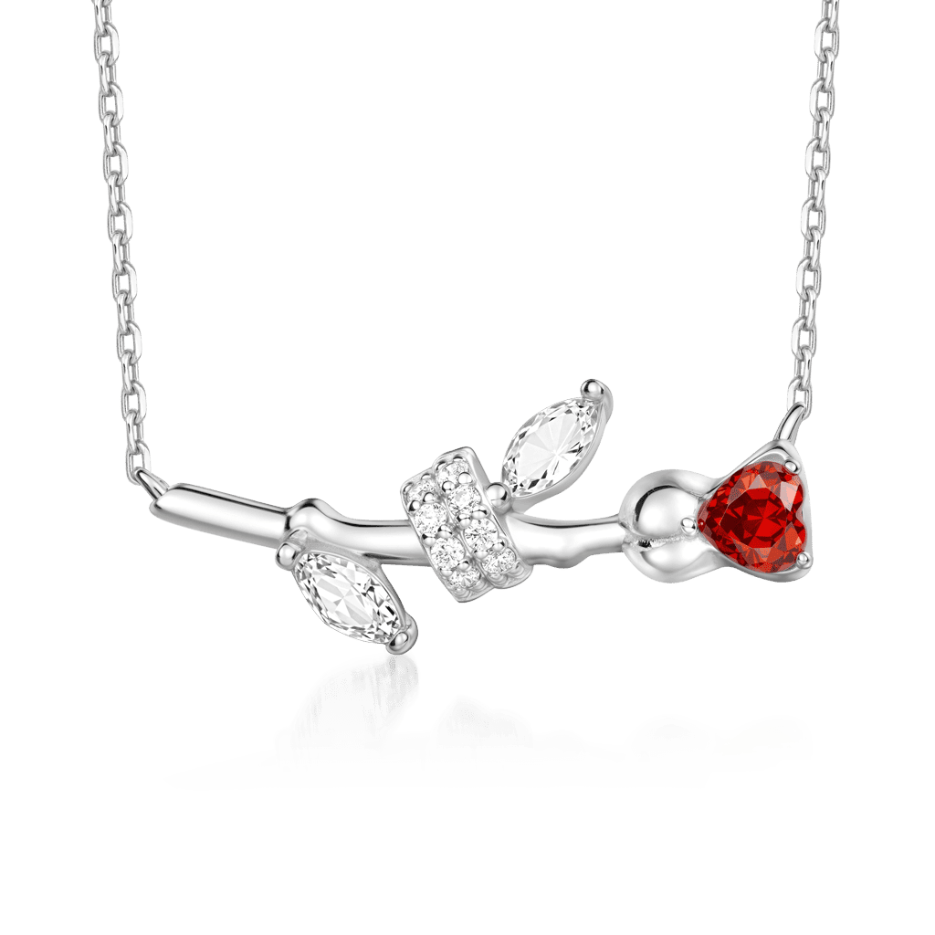 Gnoce Elegant Rose Flower Necklace_1