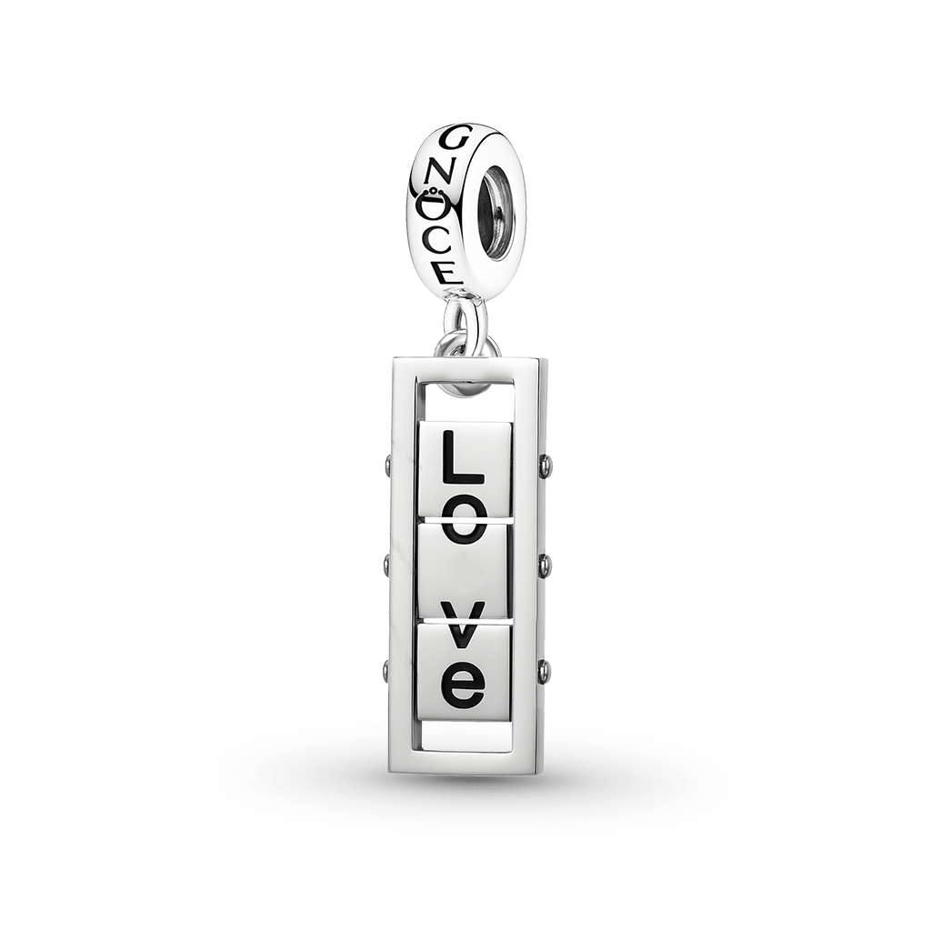 Gnoce Flip Word Card Bar Pendant Dangle Charm_2