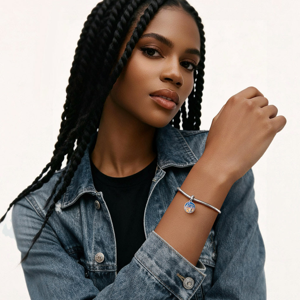 Gnoce Day & Night Cycle Pendant Dangle Charm_5