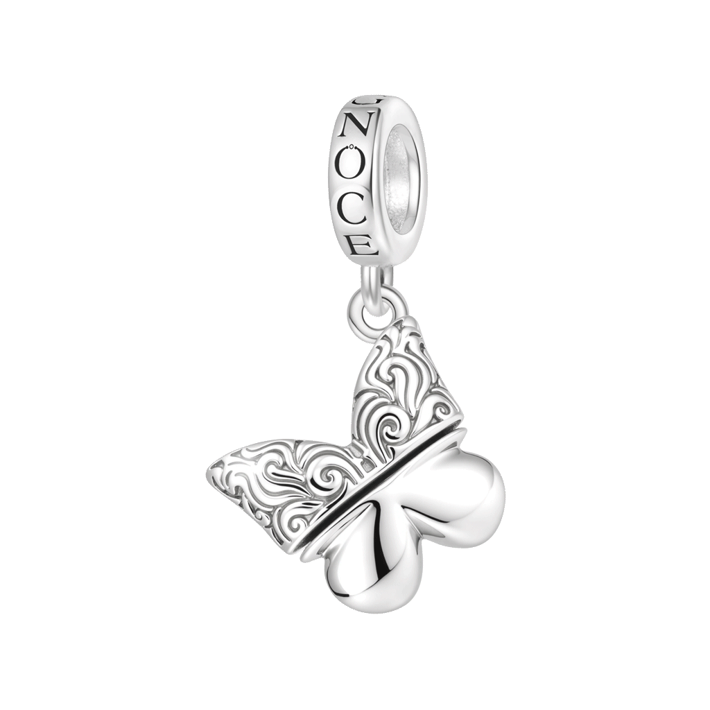 Gnoce Openable Butterfly Birthstone Pendant Dangle Charm_2