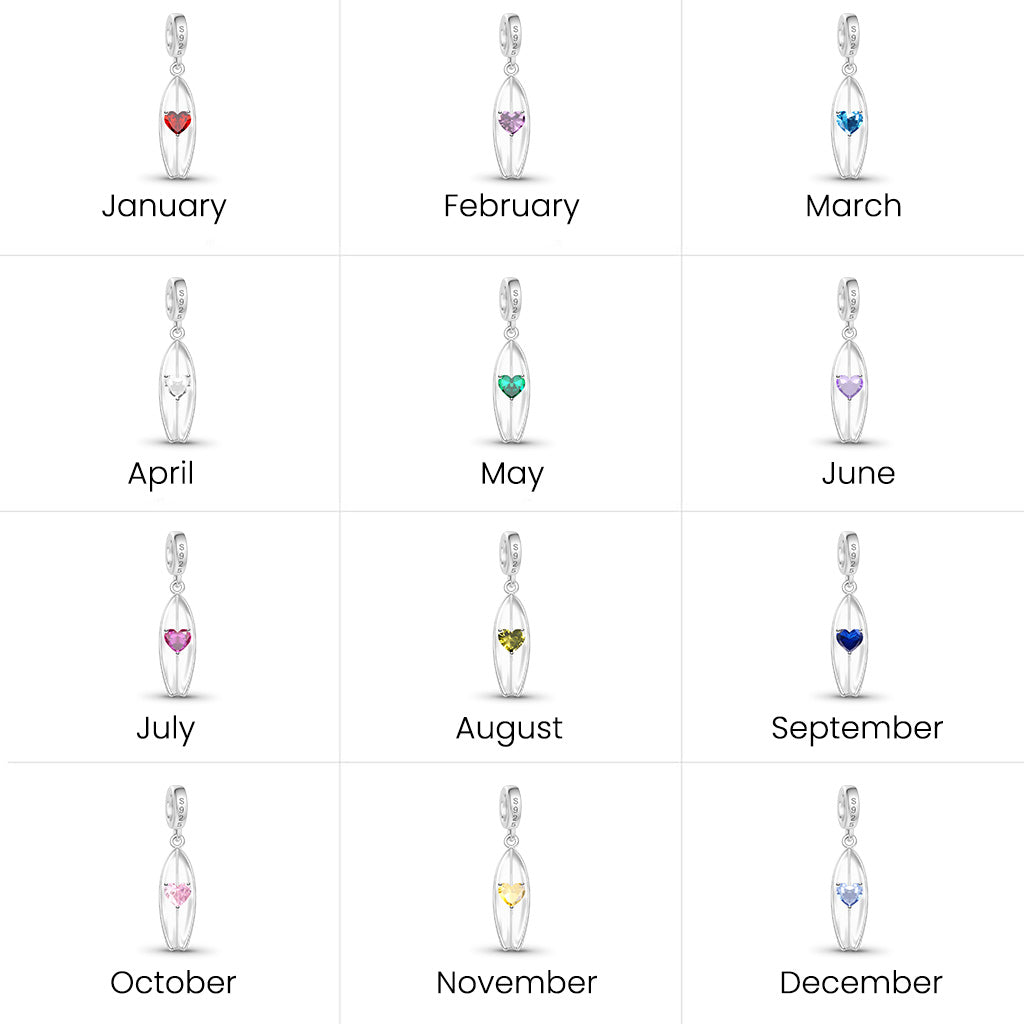 Gnoce Customized Surfboard Birthstone Pendant Dangle Charm_6