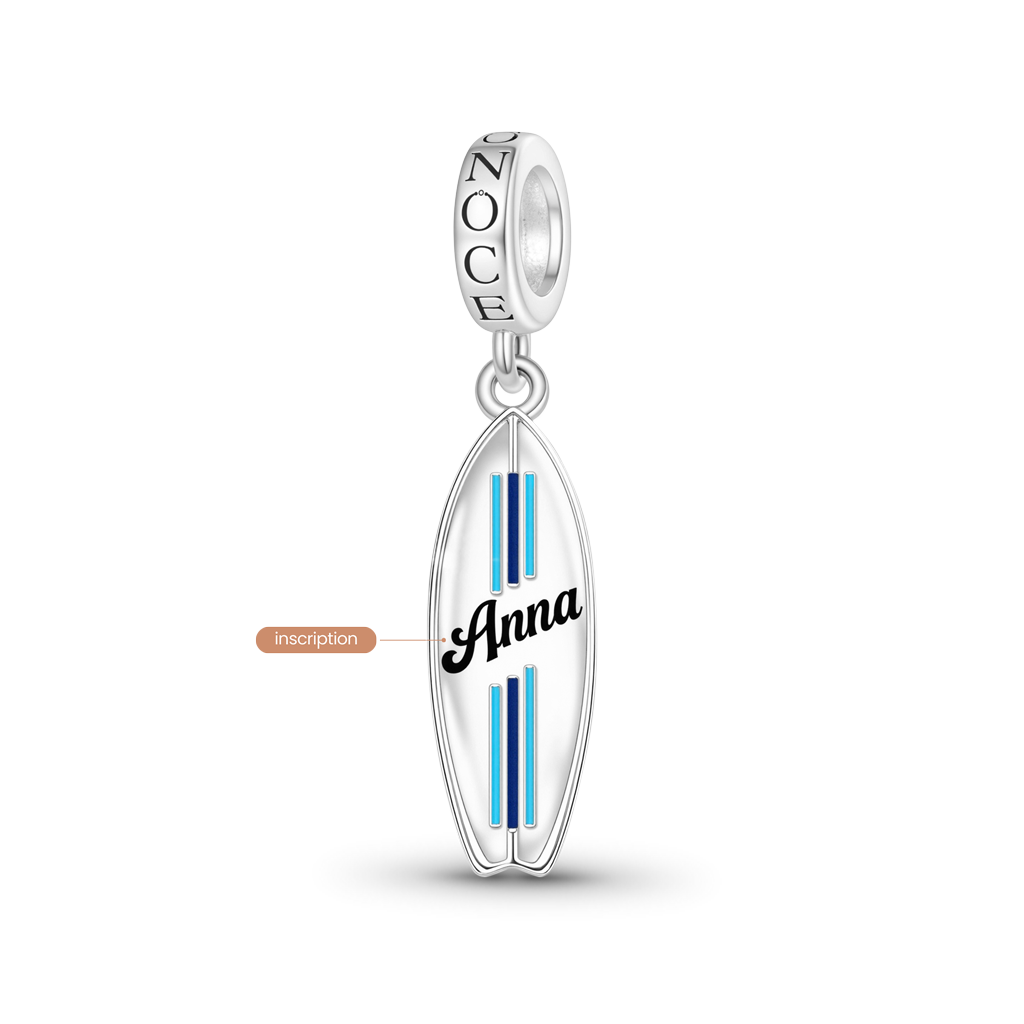 Gnoce Customized Surfboard Birthstone Pendant Dangle Charm_2