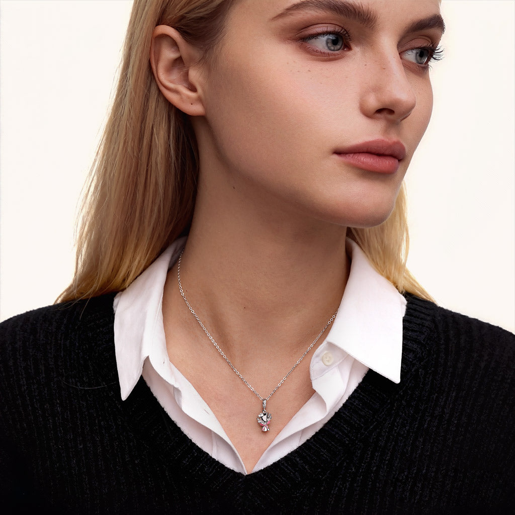 Gnoce Bow Bouquet Pendant Dangle Charm_4