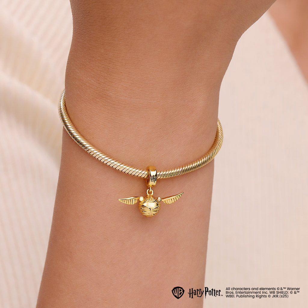 Gnoce Harry Potter Golden Snitch  Basic Snake Chain Bracelet_2