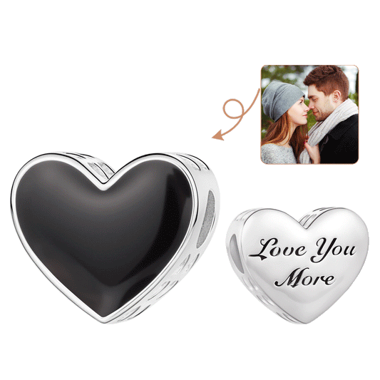 Gnoce Heating Color-changing Magic Personalized Photo Heart Charm_2