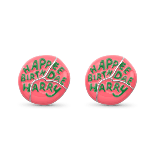 Gnoce Harry Potter Hagrid Birthday Cake Stud Earrings_1