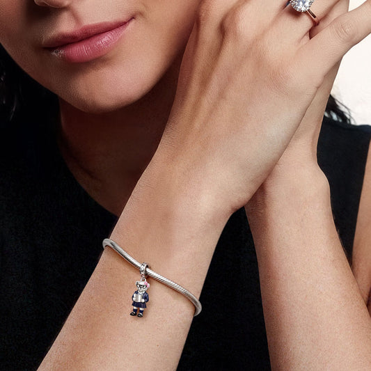 Gnoce School Uniform Bear Pendant Dangle Charm_2