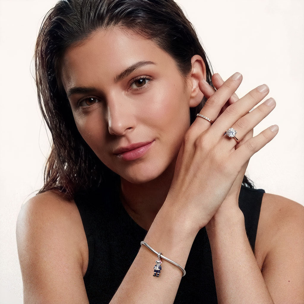 Gnoce School Uniform Bear Pendant Dangle Charm_4