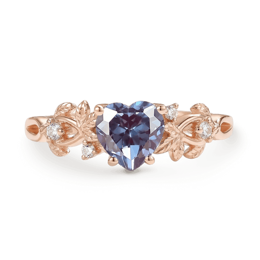 Gnoce Nature-Inspired Vine Heart-Cut Engagement Ring_1