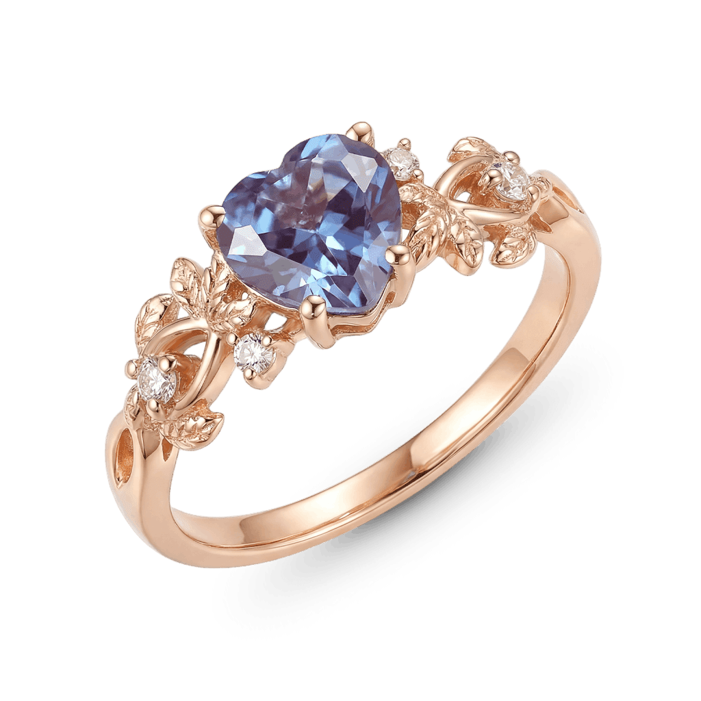 Gnoce Nature-Inspired Vine Heart-Cut Engagement Ring_4