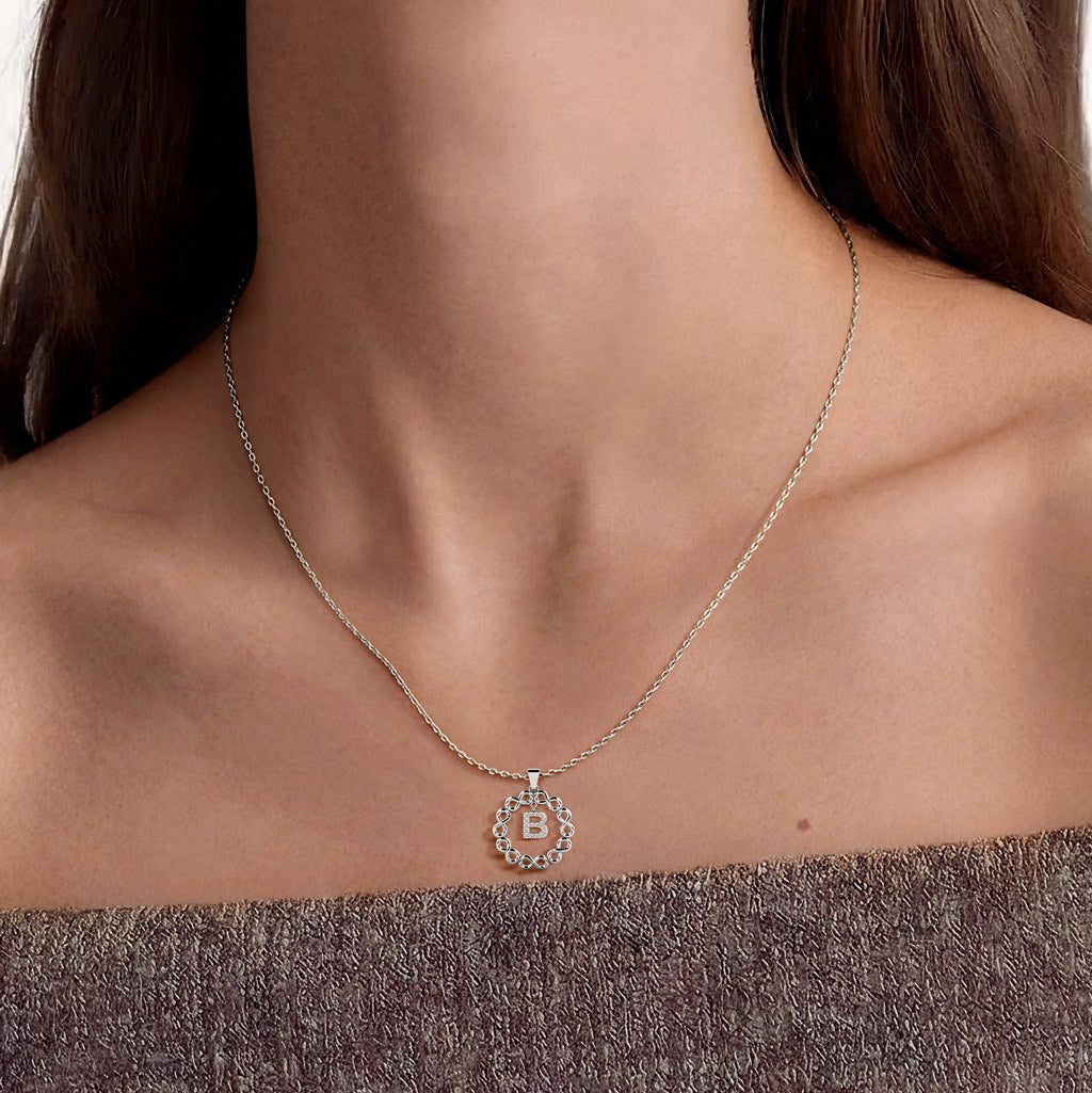 Gnoce Custom Infinity Necklace with Initial or Lucky Number_2