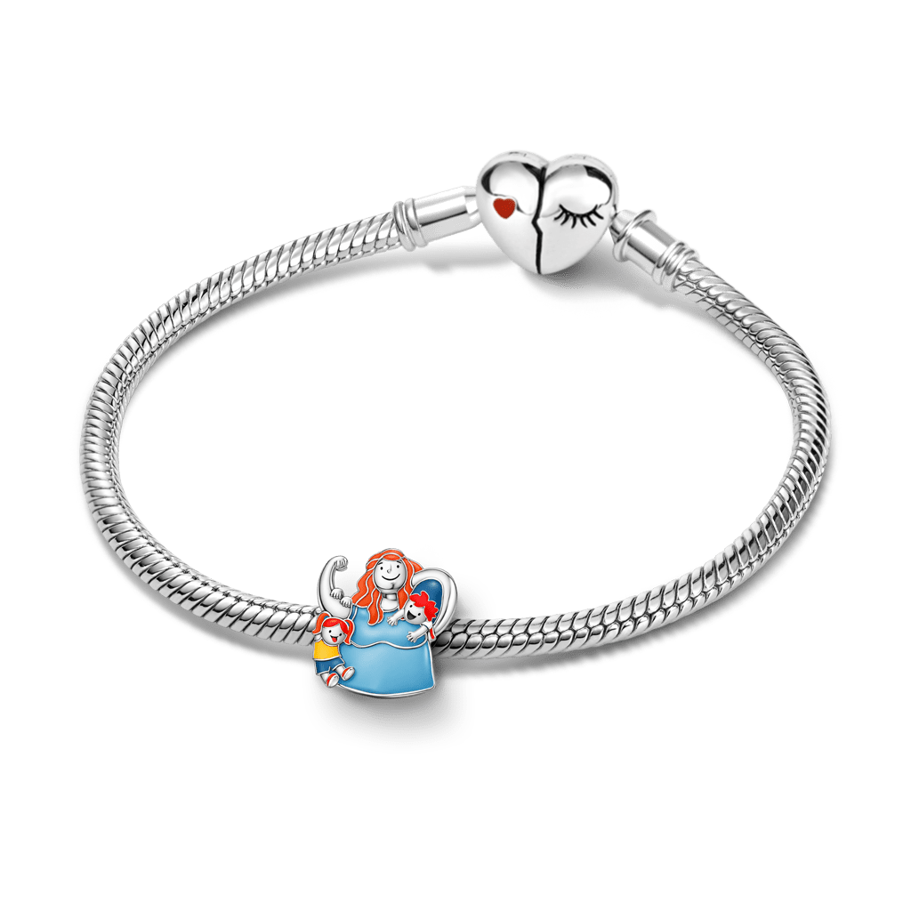 Gnoce Mother's Day Mother & Babies Charm_3