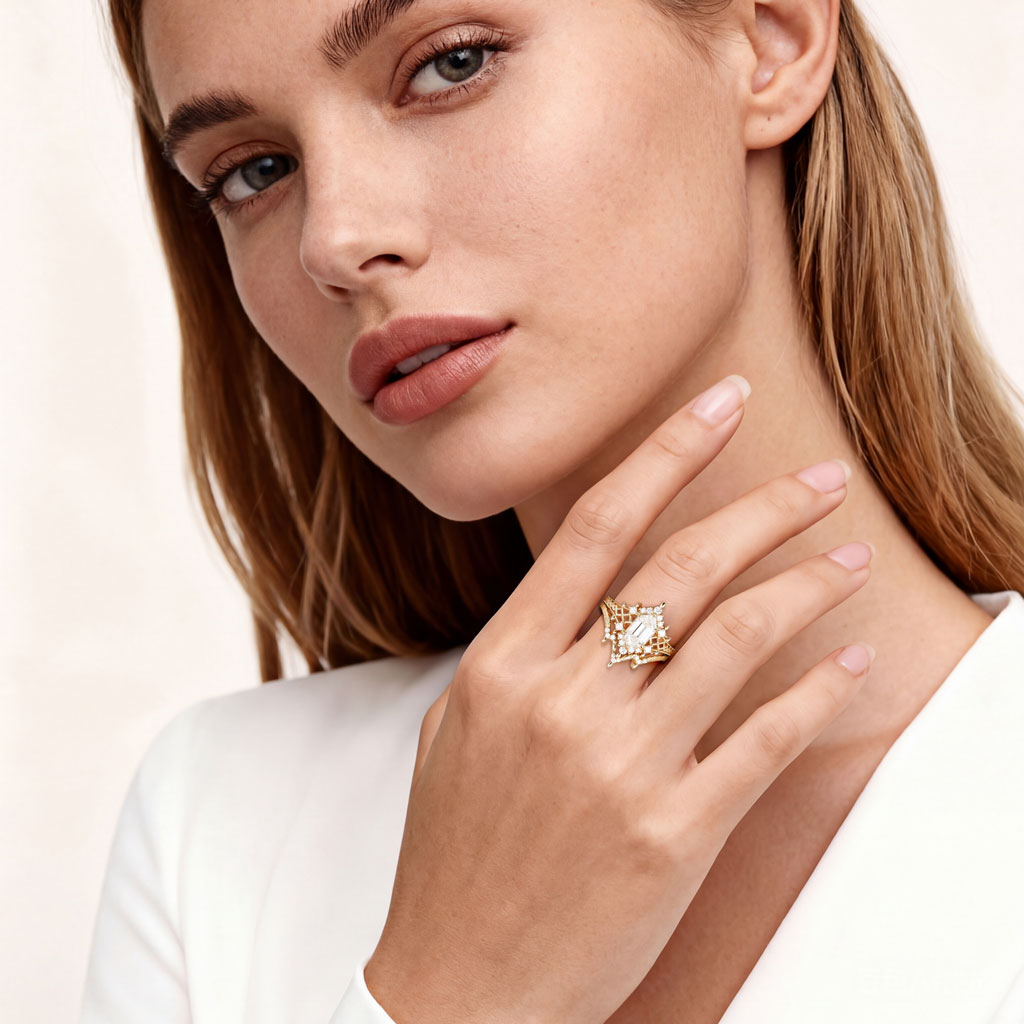 Gnoce Gothic Hexagon Celtic Love Knot Ring Set_3