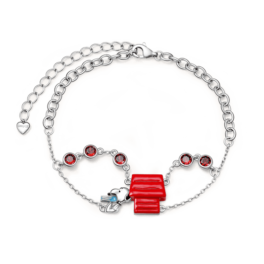 Gnoce Peanuts Snoopy Backing Onto The House Adjustable Bracelet_1