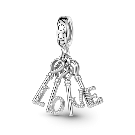 Gnoce "LOVE" Key Pendant Dangle Charm_1