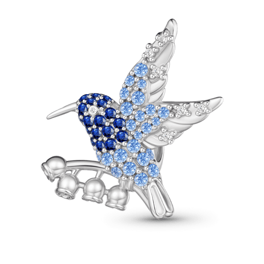 Gnoce Hummingbird Charm Platinum-plated Silver Blend_1