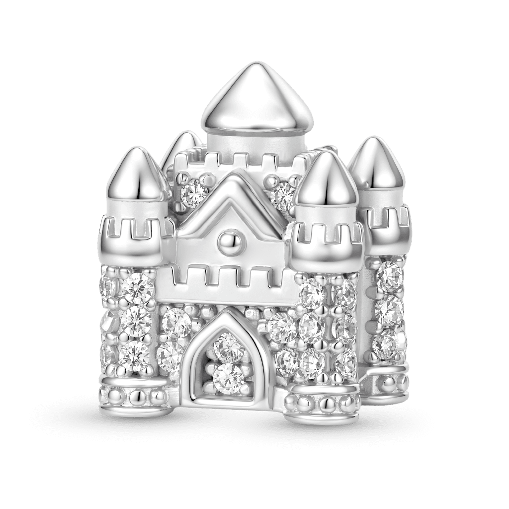 Gnoce Castle Charm Platinum-plated Silver Blend_1
