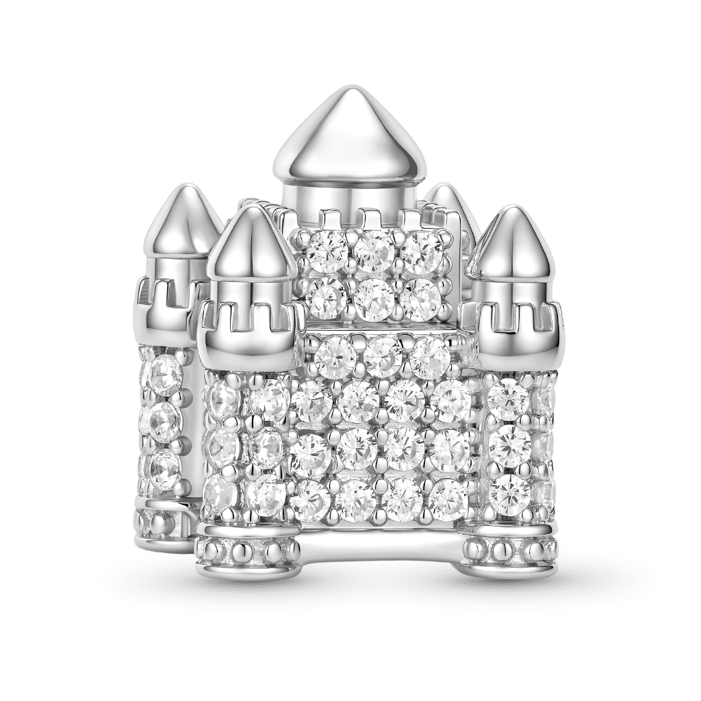 Gnoce Castle Charm Platinum-plated Silver Blend_5