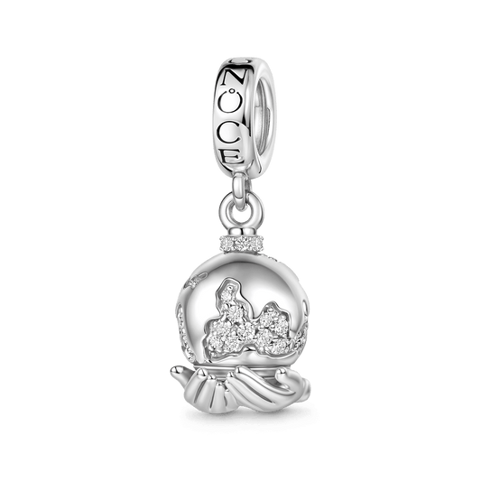 Gnoce Holding A Rotating Earth Charm Platinum-plated Silver Blend_1