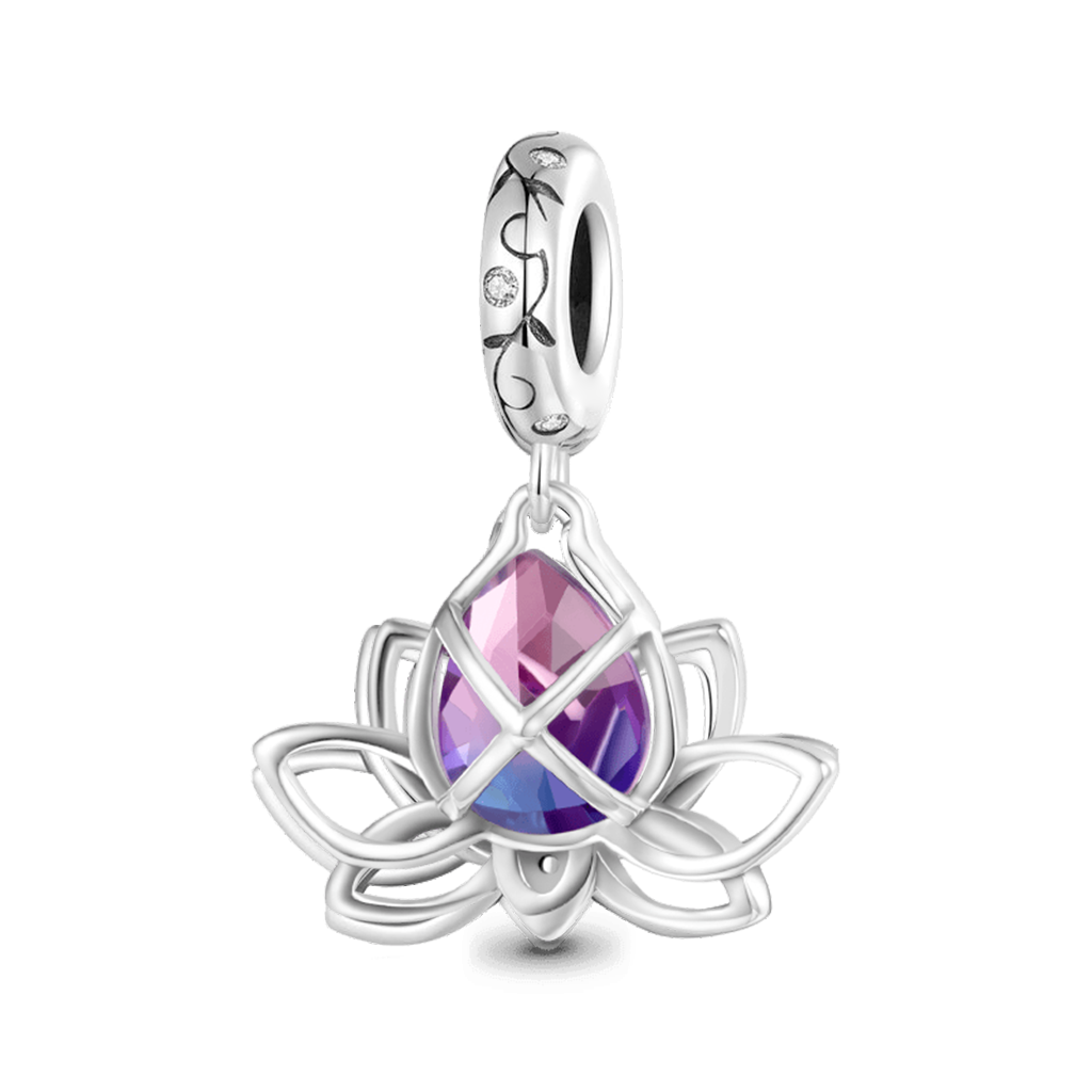 Gnoce Lotus Flower Pendant Dangle Charm_2