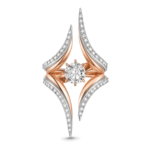 Gnoce Geometric Spire Round-Cut Ring_1