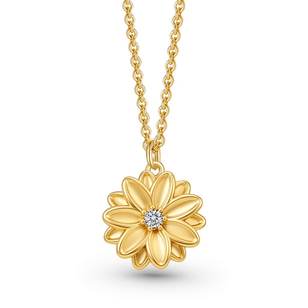 Gnoce Customized Stereoscopic Birthday Flower Necklace_1