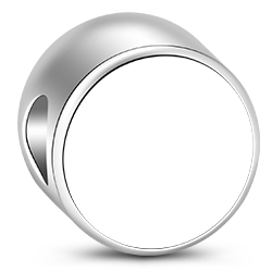 Gnoce "Only for You " Elegant Round Shape Engravable Personalized 925 Sterling Silver Simple Charm_4