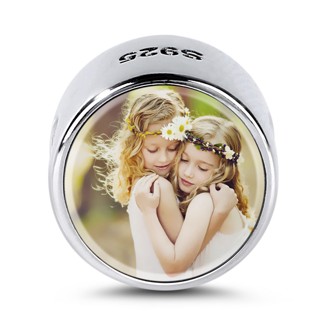 Gnoce "Only for You " Elegant Round Shape Engravable Personalized 925 Sterling Silver Simple Charm_6