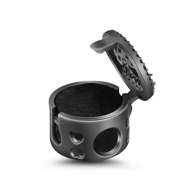 Gnoce "Dancing With Danger" Bat Charm Essential Oil Diffuser Jewelry Aromatherapy S925 Sterling Silver Bead Black Plated_2