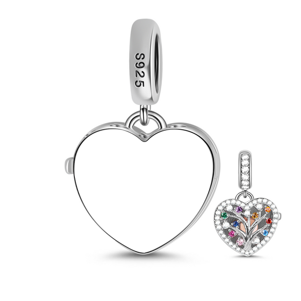 Gnoce Pendentif Personnalisé Arbre de Famille Cœur
