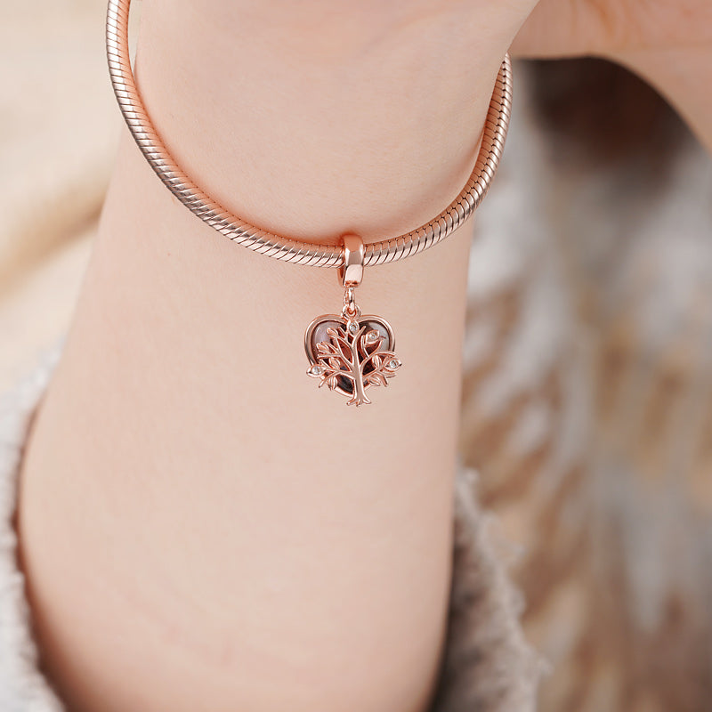 Family Tree Personalized Photo Engravable Charm Pendant 925 Sterling Silver 18K Rose Gold Plated Mother's Day Gift_7