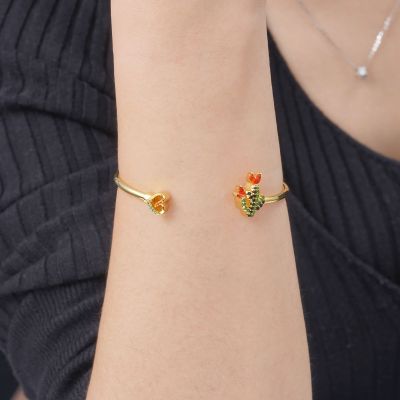 Bracelet Jonc Cactus & Fleurs