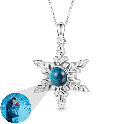 Collier Projection Flocon de Neige