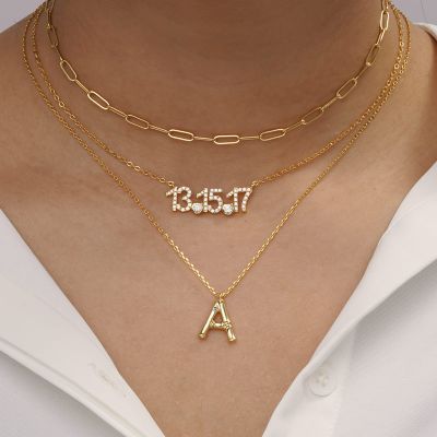 Collier Bambou Initial A