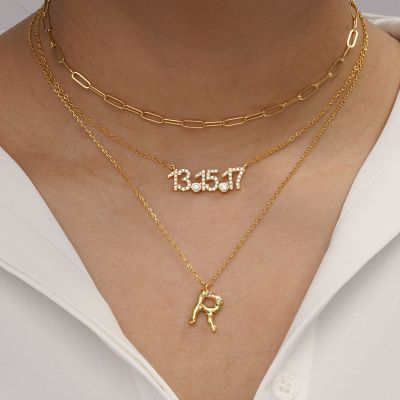 Collier Bambou Initial R