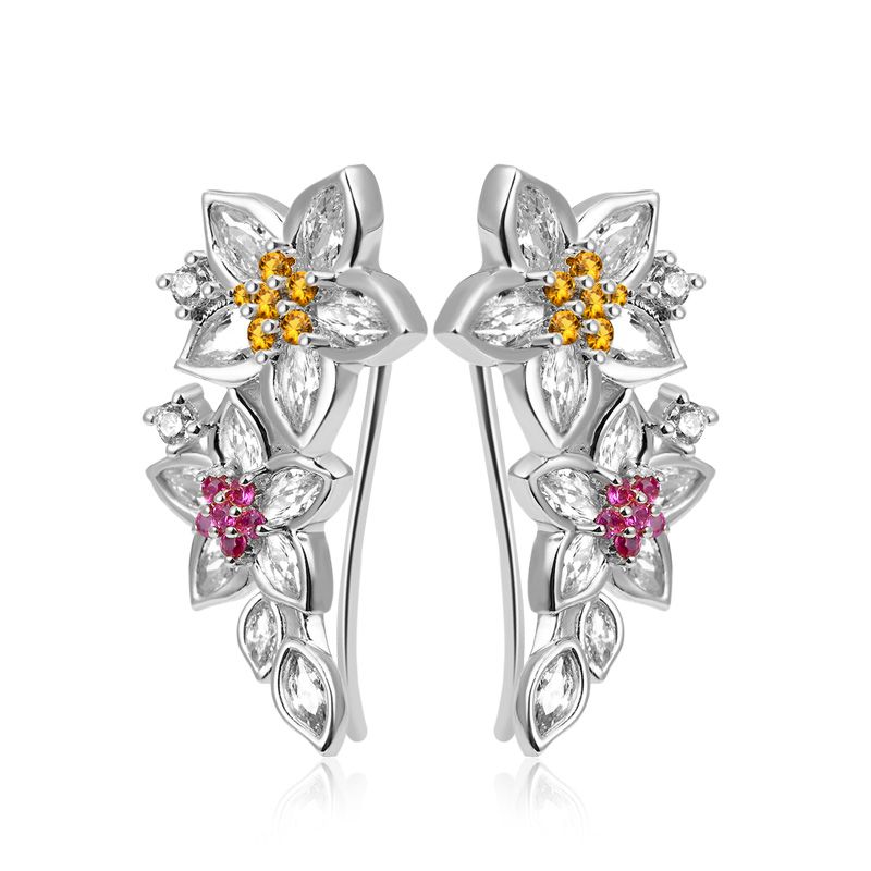 Boucles d'oreilles fleurs grimpantes pour femme